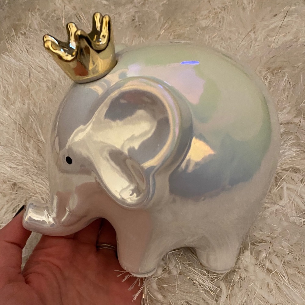 Opal Elephant Piggy Bank